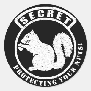 Geheime eekspatje ter bescherming van je noten ronde sticker