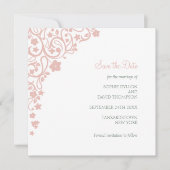 Geheime Garden Blush Pink Floral Square Weddenscha Save The Date (Voorkant)
