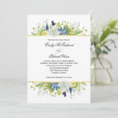 Geheime Garden Rustic Wildflower Wedding Kaart (Staand voorkant)