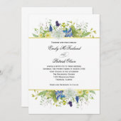 Geheime Garden Rustic Wildflower Wedding Kaart (Voorkant / Achterkant)