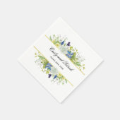 Geheime Garden Rustic Wildflower Wedding Servet (Hoek)