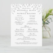 Geheime Garden Wedding Program Programmakaart (Staand voorkant)