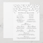 Geheime Garden Wedding Program Programmakaart (Voorkant / Achterkant)