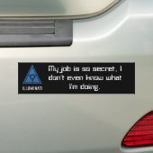 Geheime hommelsticker van World Illuminati. Bumpersticker (Op auto)