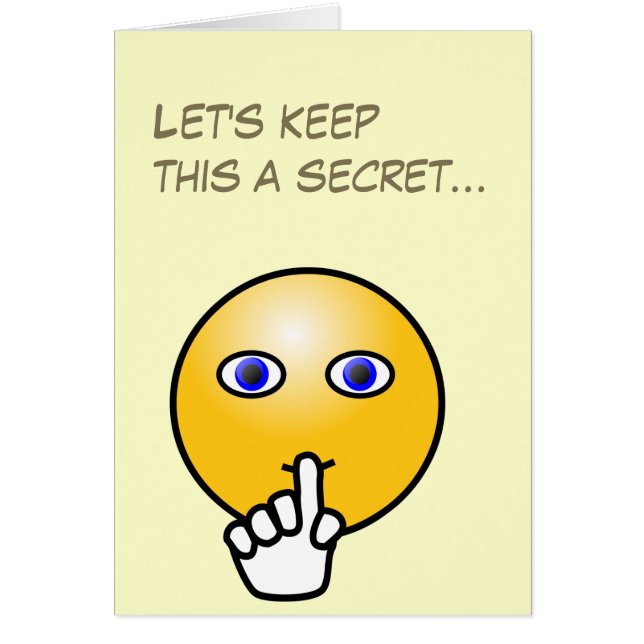 Geheime hush emoticon verrassing (Voorkant)