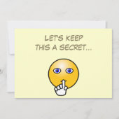 Geheime hush emoticon verrassing kaart (Voorkant)