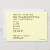 Geheime hush emoticon verrassing kaart (Achterkant)