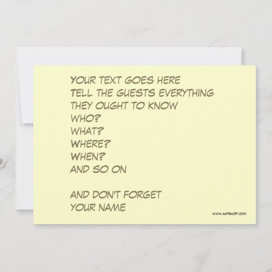 Geheime hush emoticon verrassing kaart (Achterkant)