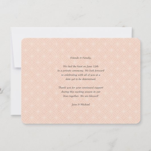 Geheime informatie is de aankondiging van Elopemen (Achterkant)