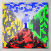 Geheime kamer Abstracte originele kunst door Eliza Poster (Voorkant)