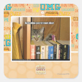 Geheime kamerdeur activeren vierkante sticker (Voorkant)