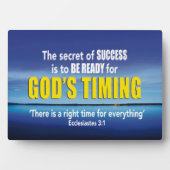 Geheime kans op succes van GOD'S TIMING Ecclesiast Fotoplaat (voorkant)