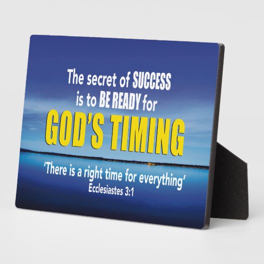 Geheime kans op succes van GOD'S TIMING Ecclesiast Fotoplaat (Zijkant)