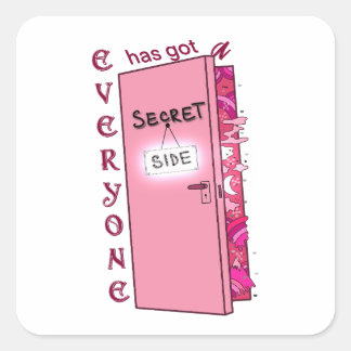 Geheime kant vierkante sticker