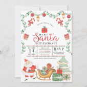 Geheime kerstcadeau-uitwisseling kaart (Voorkant)