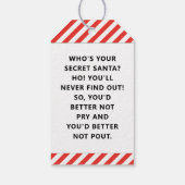 Geheime kerstcadeautjes Labels Cadeaulabel (Achterkant)