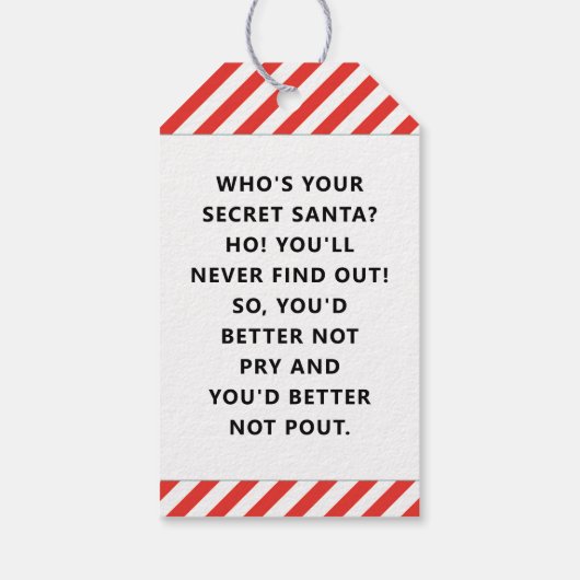 Geheime kerstcadeautjes Labels Cadeaulabel (Achterkant)