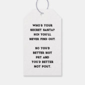 Geheime kerstcadeautjes Labels Cadeaulabel (Achterkant)