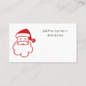 Geheime kerstcadeauwedstrijd voor kerstcadeaus voo visitekaartje (Achterkant)