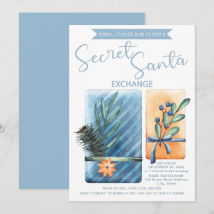 Geheime Kerstfeest Waterverf Kaart