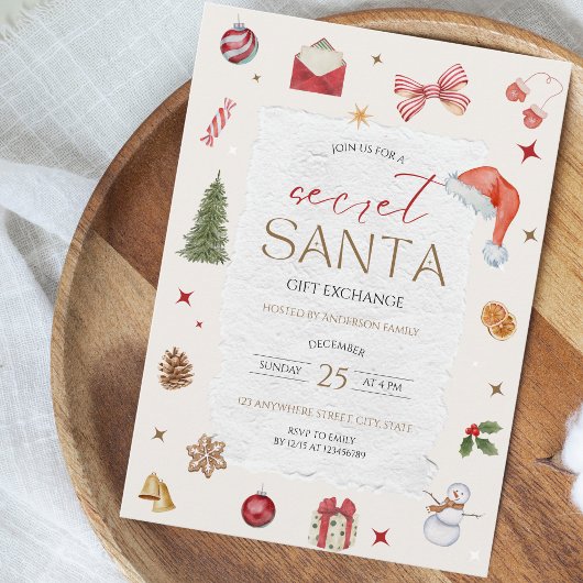 Geheime kerstfeestdag kaart