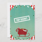 Geheime kerstfeestdag met kerstcadeau voor kerstmi kaart (Achterkant)