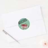 Geheime kerstfeestdag met kerstcadeau voor kerstmi ronde sticker (Envelop)