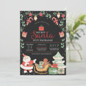 Geheime kerstfeestdag voor kerstmis - uitwisseling kaart (Staand voorkant)