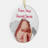 Geheime kerstfeestdagen met kerstcadeaus Feestdage Keramisch Ornament (Rechts)