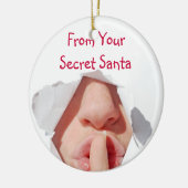 Geheime kerstfeestdagen met kerstcadeaus Feestdage Keramisch Ornament (Links)