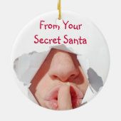 Geheime kerstfeestdagen met kerstcadeaus Feestdage Keramisch Ornament (Achterkant)