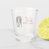 Geheime kerstkerstkerstpaniek Glass Shot Glas (Achterkant)