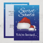 Geheime kerstman, blauw/Pet Kaart (Voorkant / Achterkant)