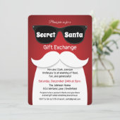 Geheime Kerstman Cadeau Uitnodiging (Staand voorkant)