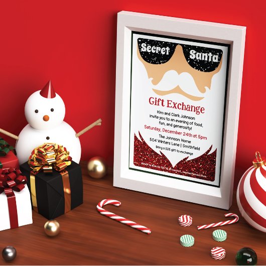 Geheime Kerstman Cadeau Uitnodiging
