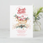 Geheime Kerstman Cadeau Uitnodiging (Staand voorkant)