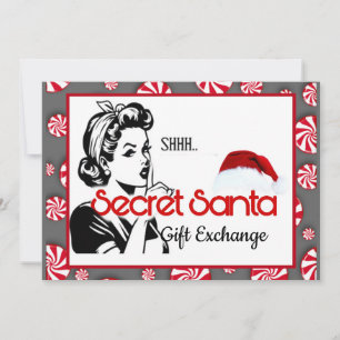Geheime Kerstman Cadeau Uitwisseling Kaart