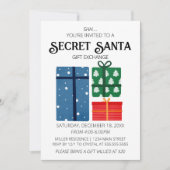 Geheime Kerstman Cadeau Uitwisseling Uitnodiging (Voorkant)