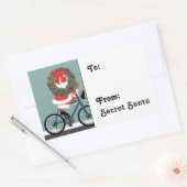 Geheime Kerstman Cadeaubon Rechthoekige Sticker (Envelop)