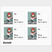 Geheime Kerstman Cadeaubon Rechthoekige Sticker (Vel)