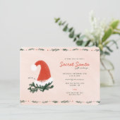 Geheime Kerstman Feest Geschenk Uitwisseling Uitno Kaart (Staand voorkant)