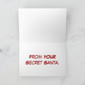 Geheime Kerstman Feestdagen Kaart (Binnen)