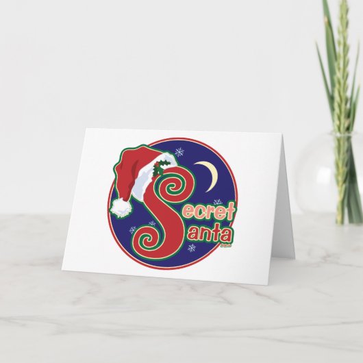 Geheime Kerstman Feestdagen Kaart (Voorkant)