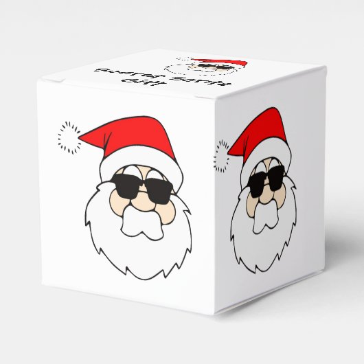 Geheime kerstman geschenkdoos bedankdoosjes (Voorkant Zijde)