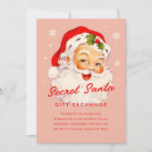  Geheime Kerstman Gift Exchange Kerstfeest Kaart (Voorkant)