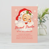  Geheime Kerstman Gift Exchange Kerstfeest Kaart (Staand voorkant)