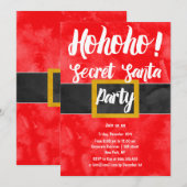 Geheime Kerstman ho ho corporate kerstfeest Kaart (Voorkant / Achterkant)