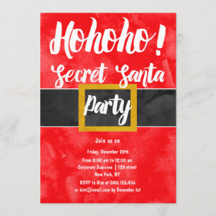 Geheime Kerstman ho ho corporate kerstfeest Kaart