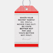 Geheime Kerstman Humor Cadeaulabel (Achterkant)