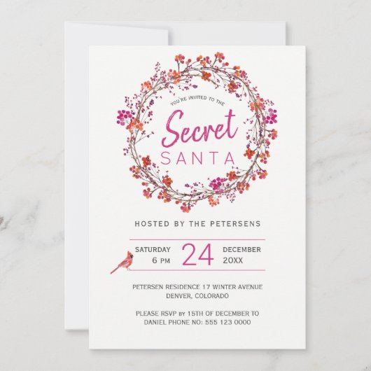 Geheime kerstman | Kerstfeestdag in de winter Kaart (Voorkant)